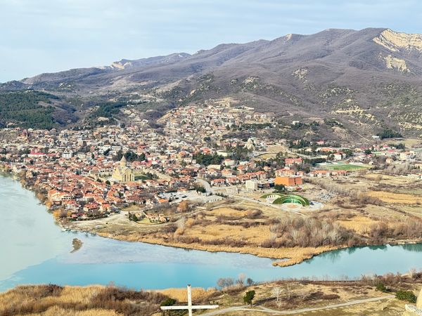 Confluence of the Mtkvari and Aragvi rivers below Jvari