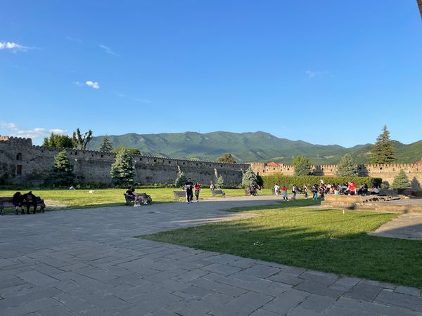 Defensive walls surrounding the Svetitskhoveli complex