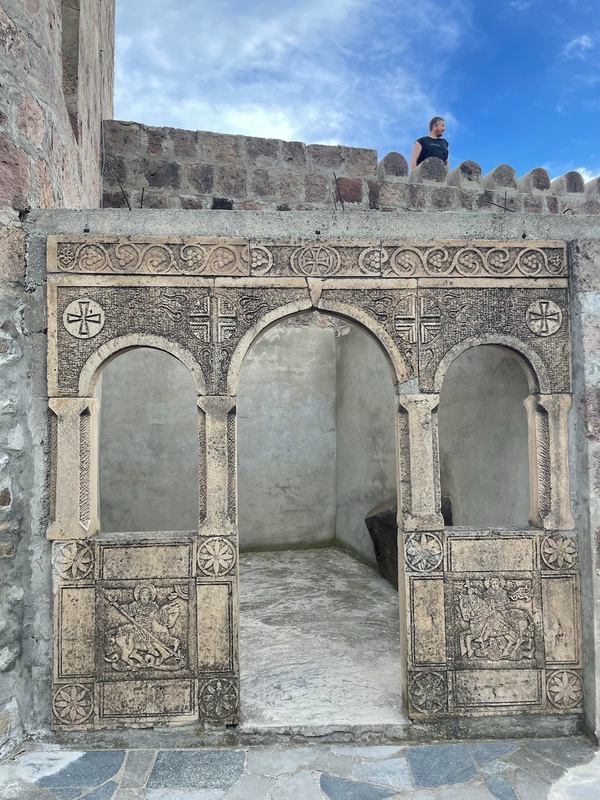 Carved stone portal — Udzo monastery