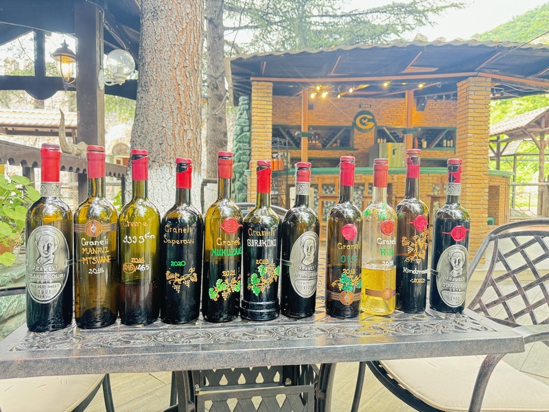 Graneli wine bottle lineup