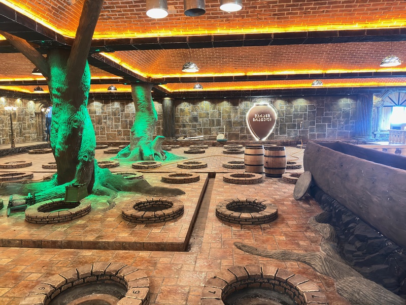 Qvevri hall at Graneli winery