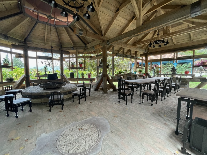 Tasting pavilion — wide view
