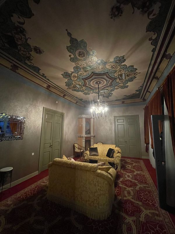 Interior hall of the palace in Borjomi
