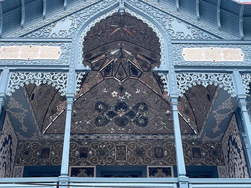 Carved ceiling of Mirza Riza-Khan house in Borjomi