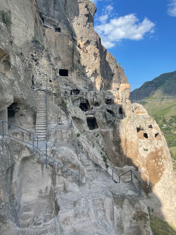 Rock-cut staircases at Vardzia