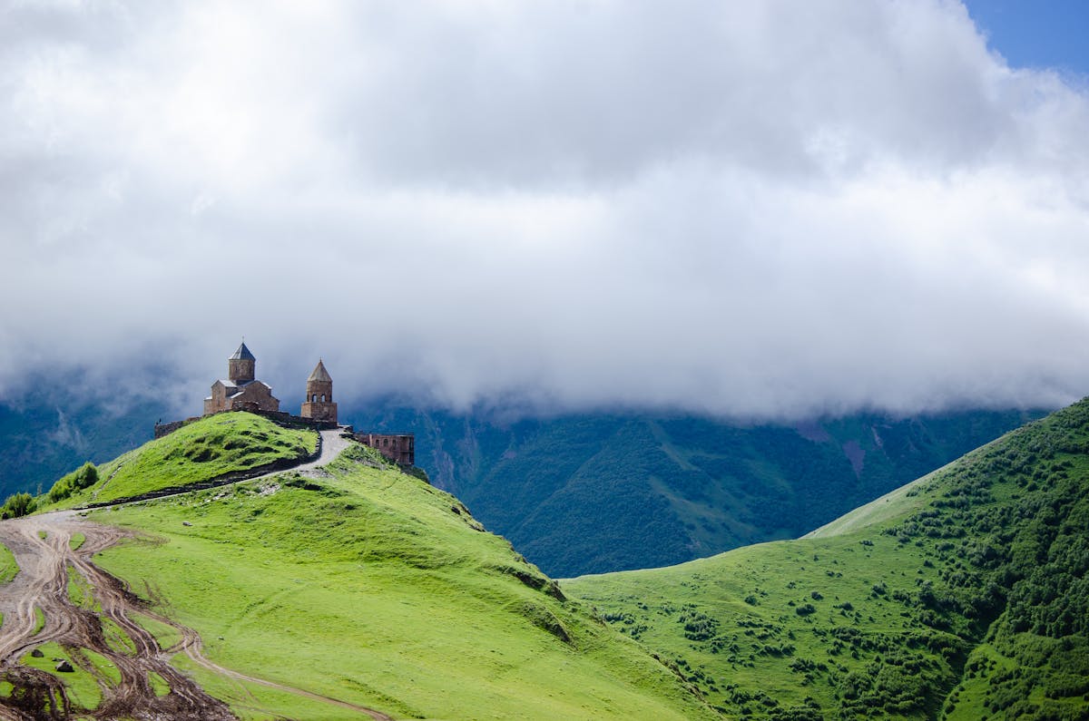 Nature of Georgia — Caucasus mountains and Black Sea coast